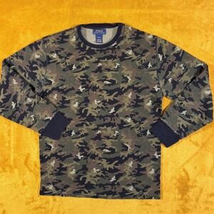 Polo Ralph Lauren Mens Camouflage Thermal Long Sleeve Shirt Size L G